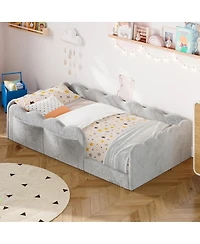Streamdale Furniture Twin Size Upholstered Floor Bed