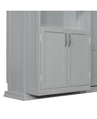 Streamdale Furniture Full-size Murphy Bed with Dual Sliding Storage Cabinets