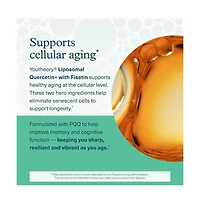 Youtheory Longevity Liposomal Quercetin Plus with Fisetin Capsule, 90 Vegetarian Capsules, Powerful, Senolytic Support for Healthy Agin