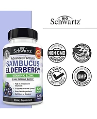 BioSchwartz Elderberry with Vitamin C and Zinc Capsules, 120 Count