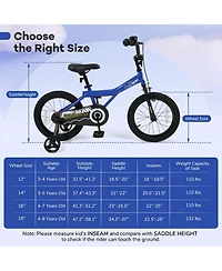 Sugift 16 Inch Kids Bike with Nine-Piece Gear Set, Training Wheels, 110 lbs Capacity, Ages 4-7