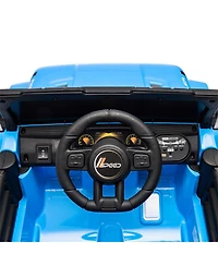 Yobtop 12V Kids Ride on Electric Car, Parent Remote Control, Dual Motor Drive, Music/Bluetooth/MP3/Usb, Led Headlights for Aged 2-4