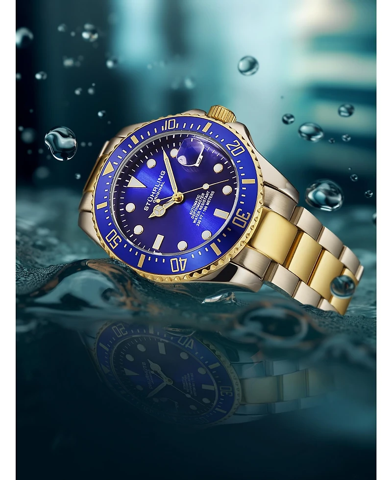 Men's Japanese Seiko NH35 Automatic Self Wind Movement Diver Watch, Stainless Steel Bracelet