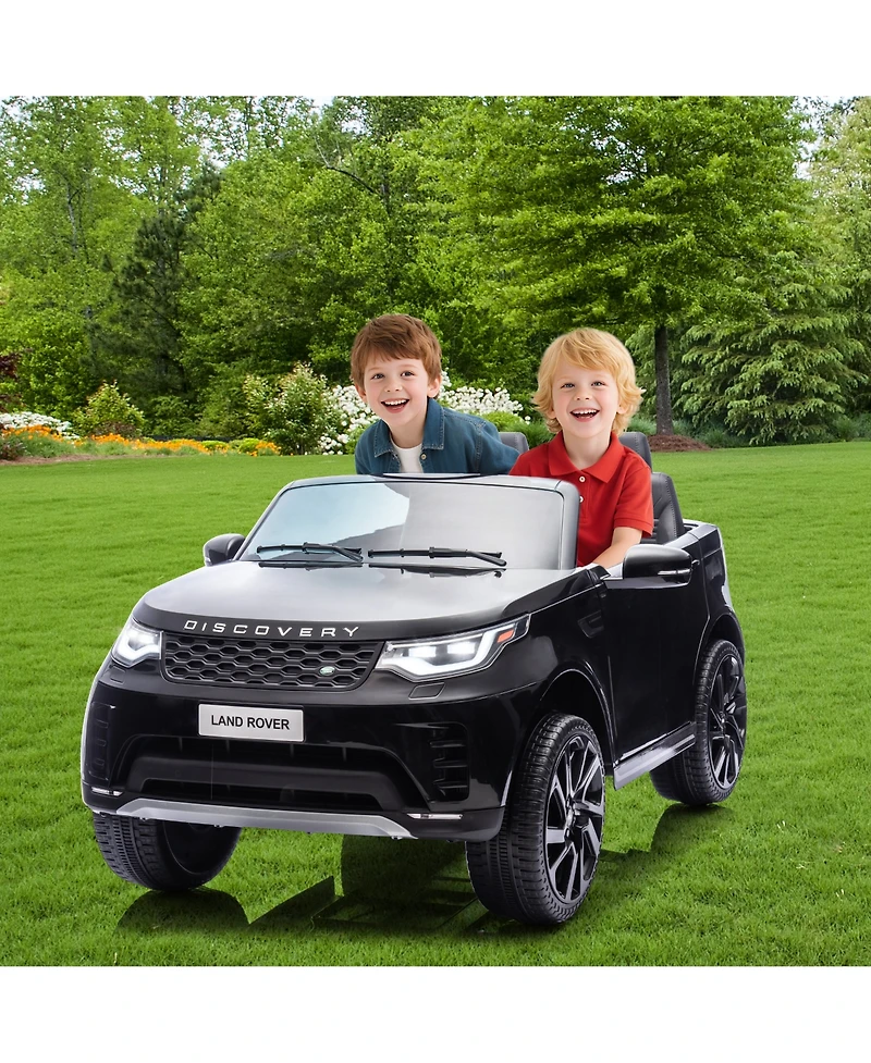 homfan 12V 2-Seater Ride On Car for Kids, Licensed Land Rover Battery Powered Electric Vehicle w/ Parent Remote, Led Light, MP3 Player, 3 Speeds 3-8