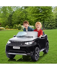homfan 12V 2-Seater Ride On Car for Kids, Licensed Land Rover Battery Powered Electric Vehicle w/ Parent Remote, Led Light, MP3 Player, 3 Speeds 3-8
