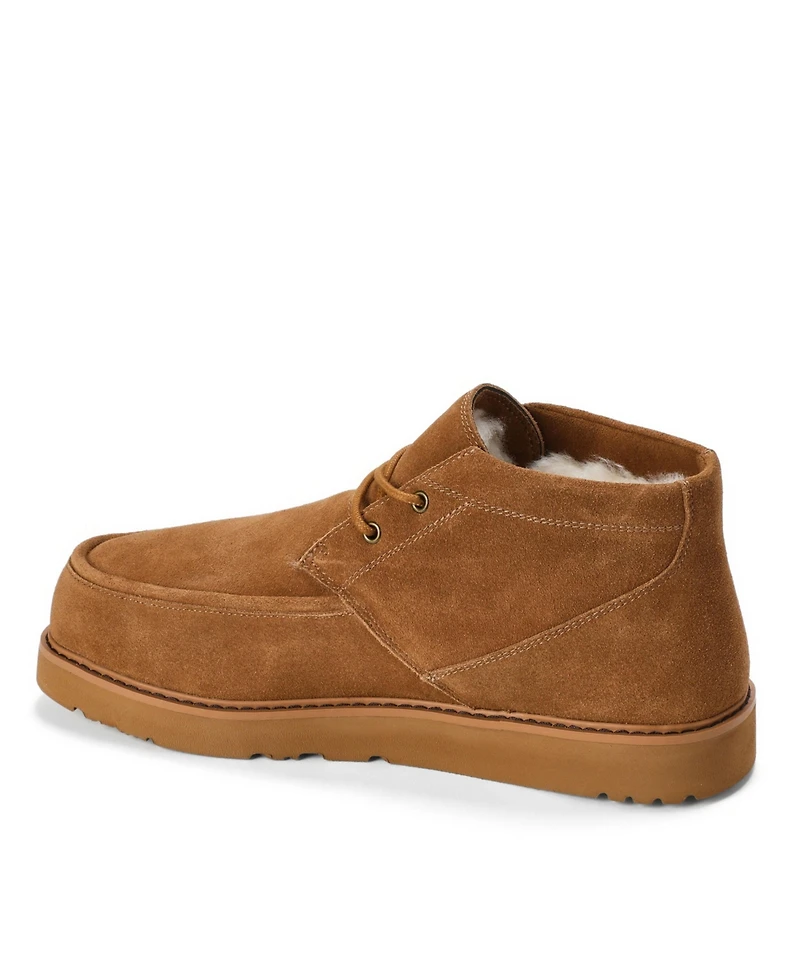 Dearfoams Men's Craft Stitch Chukka Boot Water Repellent Slippers