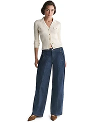 Bcbg Women's Wide-Leg Loose-Fit Sailor Jeans
