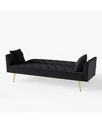 Streamdale Furniture Velvet Convertible Sleeper Sofa