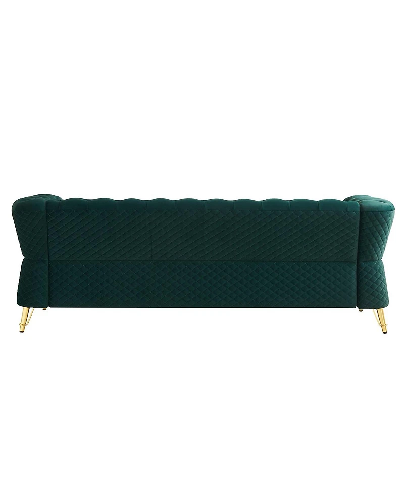 Streamdale Furniture Modern Tufted Velvet Sofa 87.4 inch for Living Room