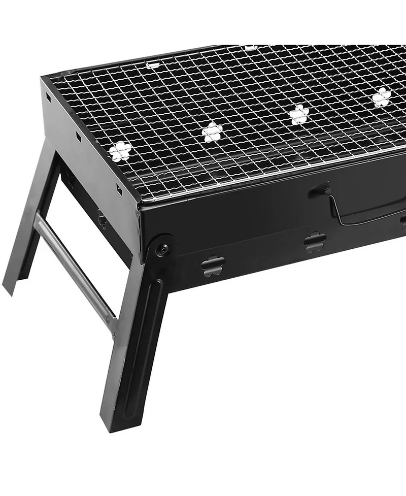 Mountaintop Portable Bbq Grill Foldable Charcoal Grill Lightweight Smoker Grill for Camping Picnics Garden Grilling