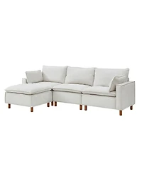 Streamdale Furniture Modular Chenille Sectional Sofa with Ottoman