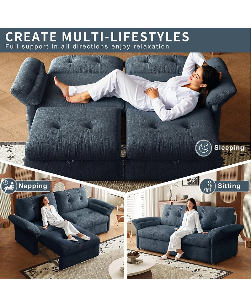 Streamdale Furniture Multi-Functional Convertible Plush Sofa Bed