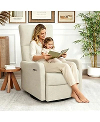 Streamdale Furniture Power Swivel Recliner Chair, Small Glider for Nursery and Living Room