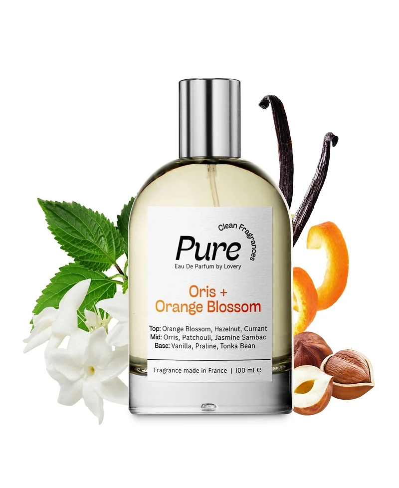 Lovery Pure Oris and Orange Blossom Eau de Parfum, Made in France 3.4 oz