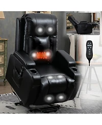 Streamdale Furniture Heavy Duty Power Lift Recliner with Massage, Heating and Usb