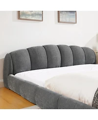 Streamdale Furniture King Size Elegant Chenille Upholstered Platform Bed Frame