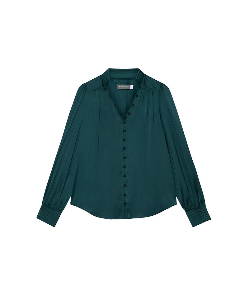 Mint Velvet Women's Satin Long Sleeve Blouse