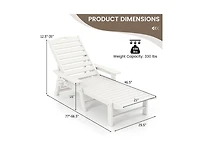 Boyel Living Patio Chaise Lounge Chair with 4 Position Backrest
