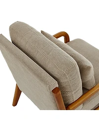 Streamdale Furniture Modern Solid Wood Accent Chair with Nubby Upholstery