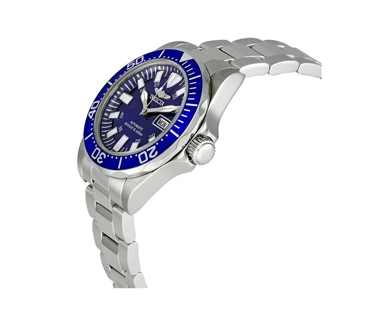 Invicta Signature 7042 Men's 40mm Automatic Watch - Blue Dial, Stainless Steel Bracelet