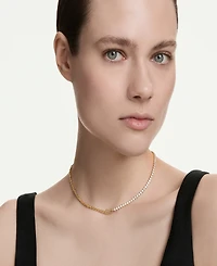 Swarovski Gold-Tone Plated White Crystals Necklace