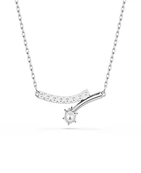 Swarovski Sterling Silver-Plated White Crystals Necklace