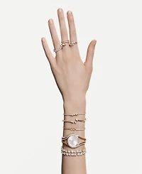 Swarovski Gold-Tone Plated White Crystals Bracelet