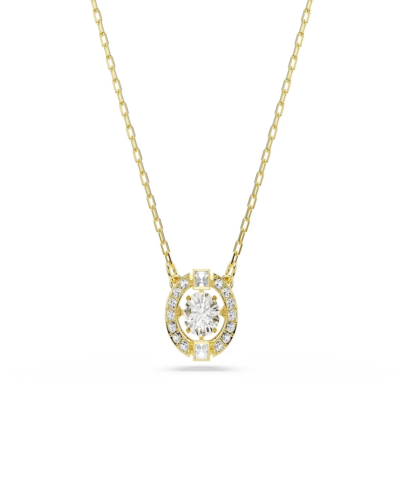 Swarovski Gold-Tone Plated White Crystals Necklace