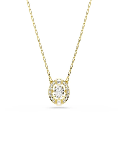 Swarovski Gold-Tone Plated White Crystals Necklace