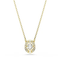 Swarovski Gold-Tone Plated White Crystals Necklace