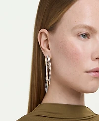 Swarovski Gold-Tone and Sterling Silver-Plated White Crystals Earrings