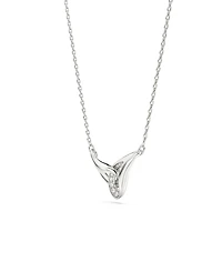 Swarovski Sterling Silver-Plated White Crystals Necklace