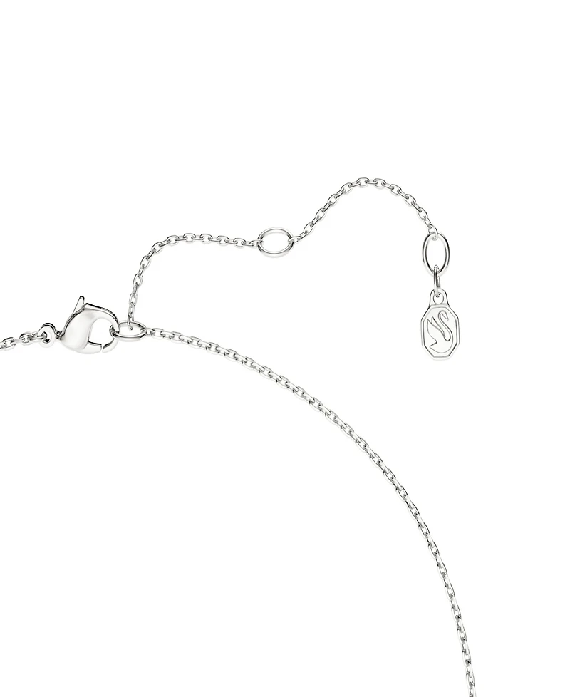 Swarovski Sterling Silver-Plated White Crystals Necklace