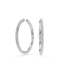 Swarovski Sterling Silver-Plated White Crystals Earrings