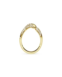 Swarovski Gold-Tone and Sterling Silver-Plated White Crystals Ring