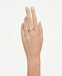 Swarovski Gold-Tone Plated White Crystals Ring