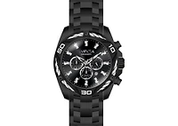 Invicta Bolt 34136 Men's 50mm Quartz Chronograph Watch - Black Dial, Black Stainless Steel Bracelet