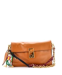 Pre-Owned Prada Small Charms Soft Sound Bag Leather