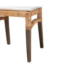 bali & pari Poltak 37.4" Rattan Modern Bohemian Dining Chair