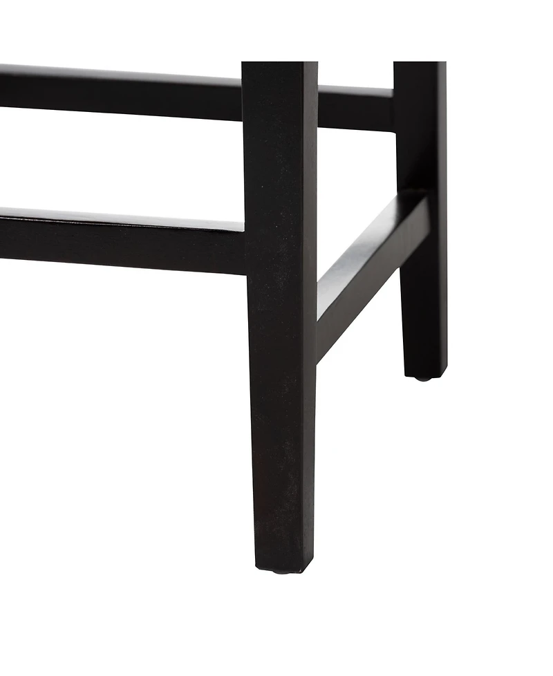 bali & pari Alise 38.2" Mahogany Wood Modern Bohemian Counter Stool