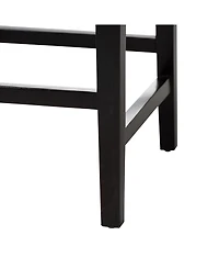 bali & pari Alise 38.2" Mahogany Wood Modern Bohemian Counter Stool