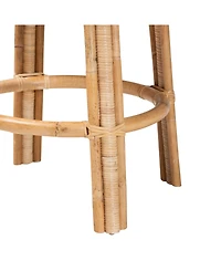 Bali & Pari Ayu 37.8" Rattan Bohemian Counter Stool
