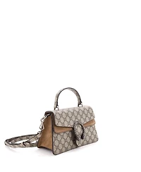 Pre-Owned Gucci Small Dionysus Convertible Top Handle Bag Gg Coated Canvas