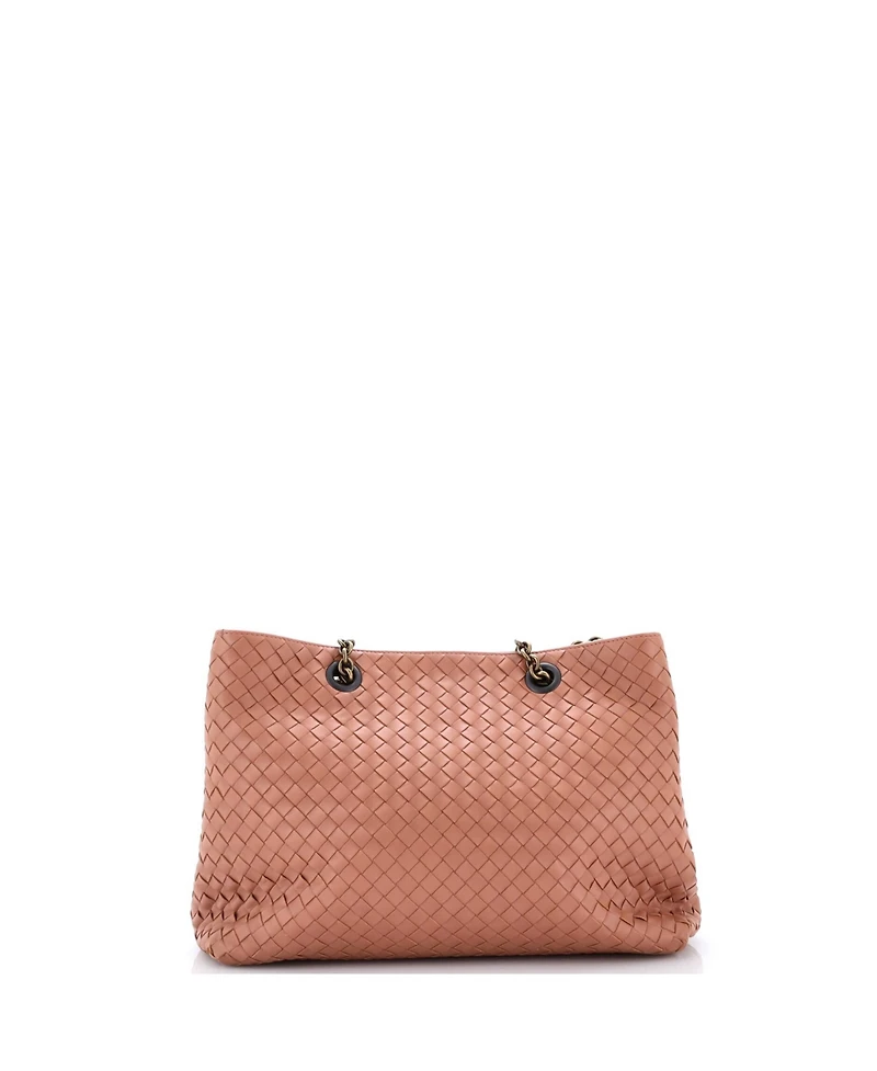 Pre-Owned Bottega Veneta Medium Double Chain Tote Intrecciato Nappa