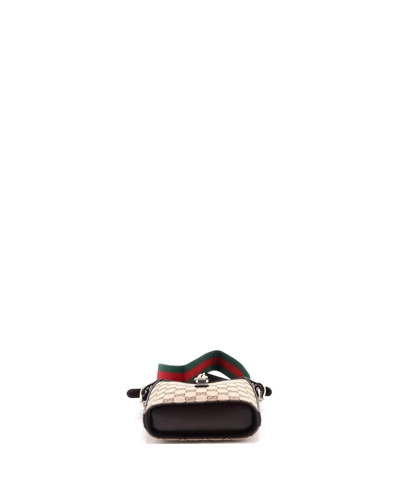 Pre-Owned Gucci Mini Bucket Bag Gg Canvas with Leather