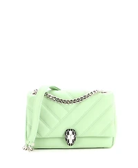 Pre-Owned Bvlgari Small Serpenti Cabochon Shoulder Bag Diagonal Quilted Leather
