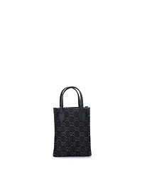 Pre-Owned Gucci Mini Vertical Tote Gg Denim