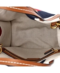Pre-Owned Gucci Mini Interlocking G Web Tote Canvas