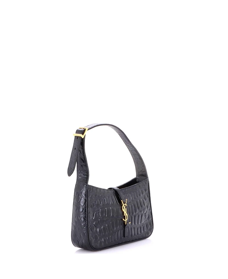Pre-Owned Saint Laurent Small Le 5 a 7 Hobo Embossed Leather