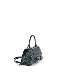 Pre-Owned Balenciaga Small Hourglass Top Handle Bag Embossed Leather